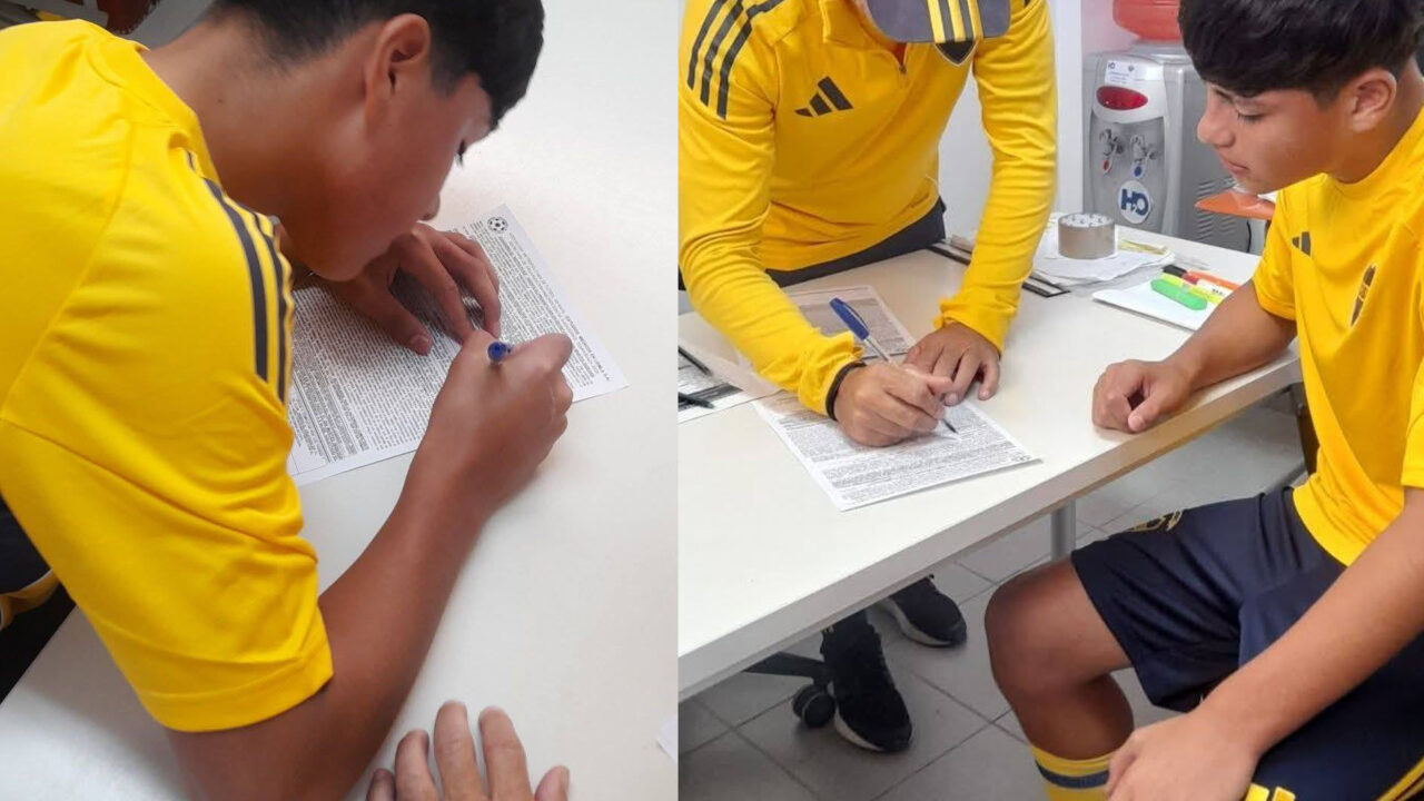 Un joven chaqueño cumplió su sueño: Francisco Gómez firmó con Boca Juniors