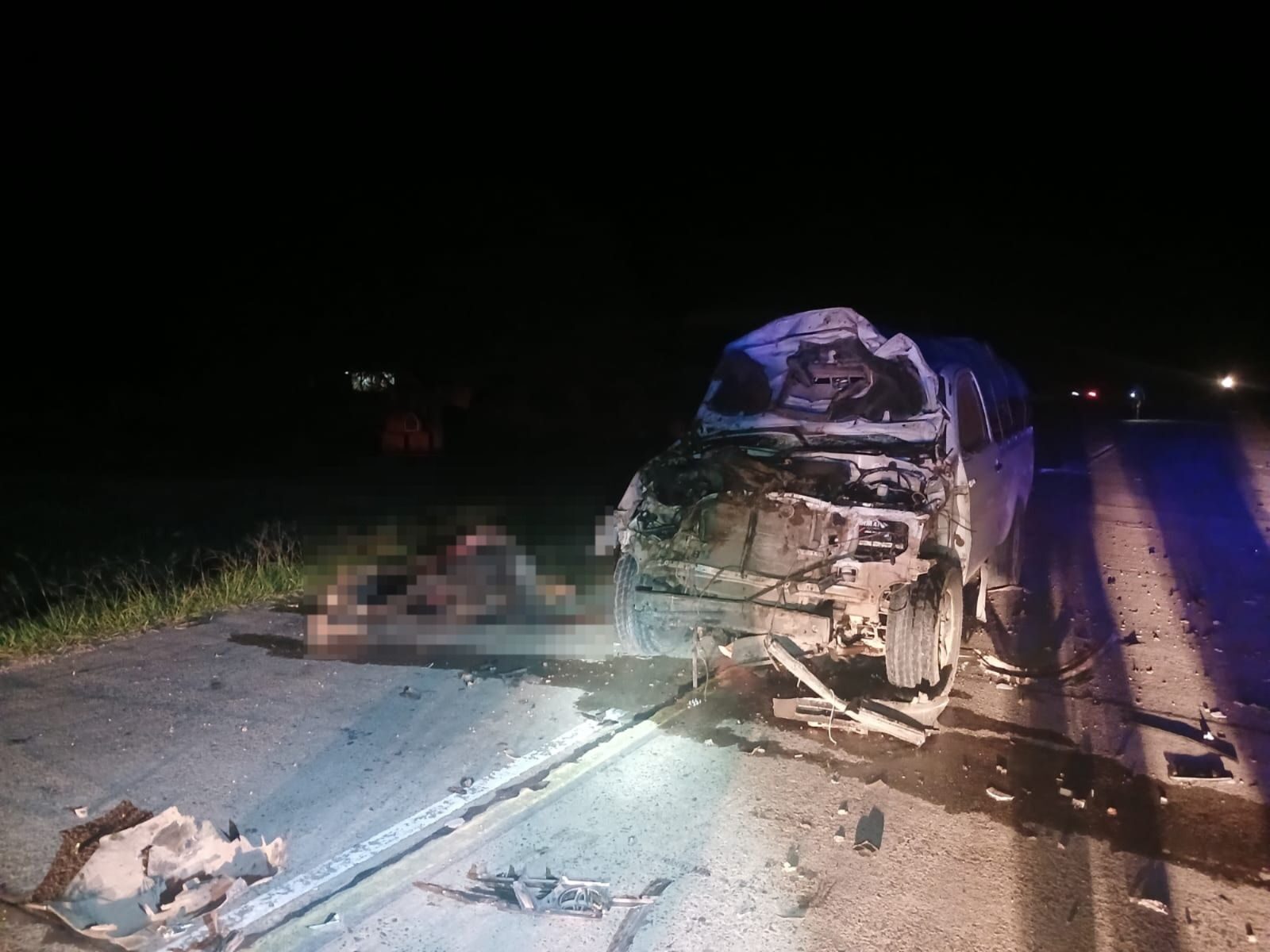 Violento choque en Colonias Unidas: una camioneta impactó en plena ruta durante la madrugada