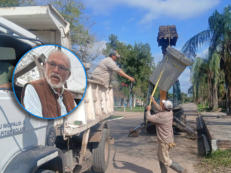 Capitán Solari avanza con tareas de limpieza y mejoras en desagües