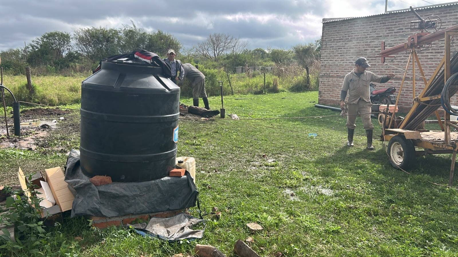 Una nueva familia de Capitán Solari accedió a una perforación de agua mediante un trabajo conjunto con el municipio
