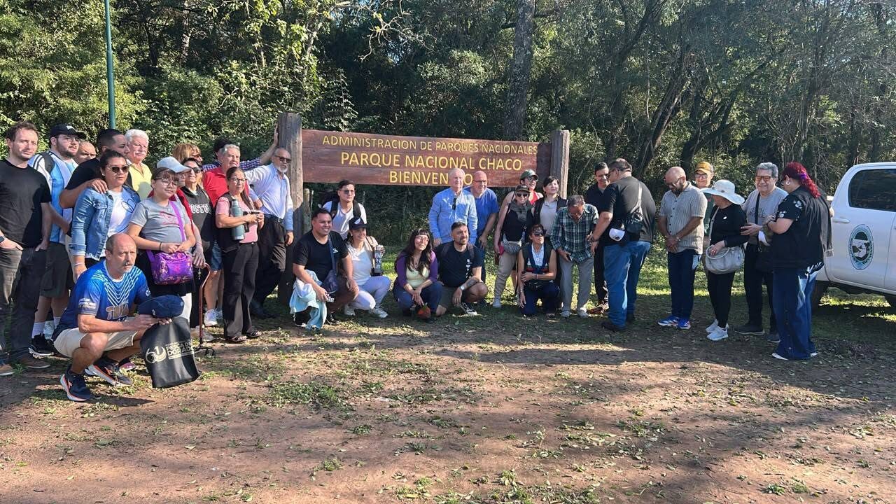 El intendente Guillermo Areco acompañó a periodistas de todo el país en una visita al Parque Nacional Chaco