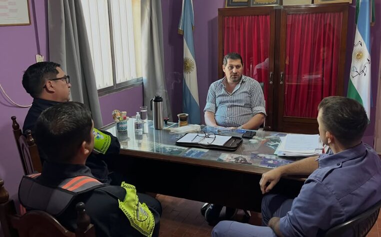 El intendente René Benítez coordinó el operativo de seguridad para el 81° aniversario de Las Garcitas