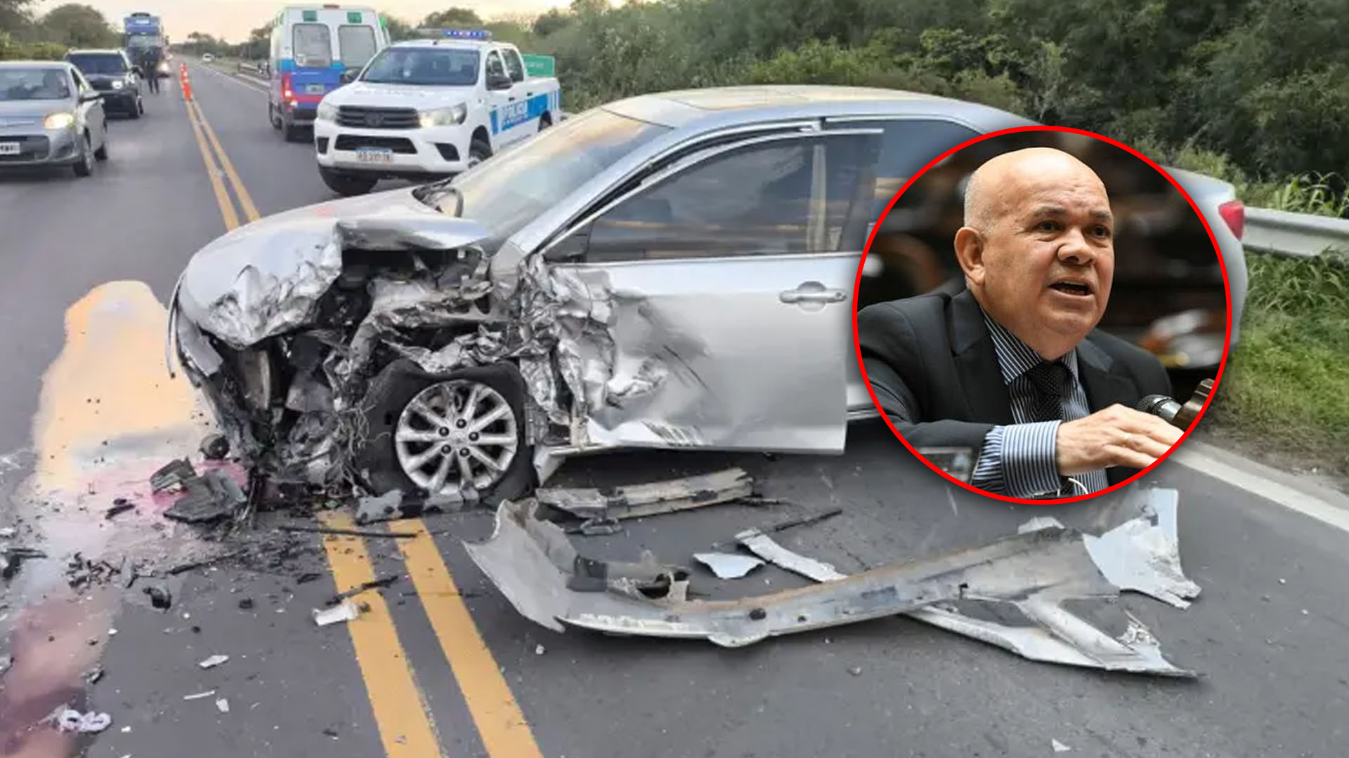 Aldo Leiva sufrió un accidente vial y se encuentra fuera de peligro