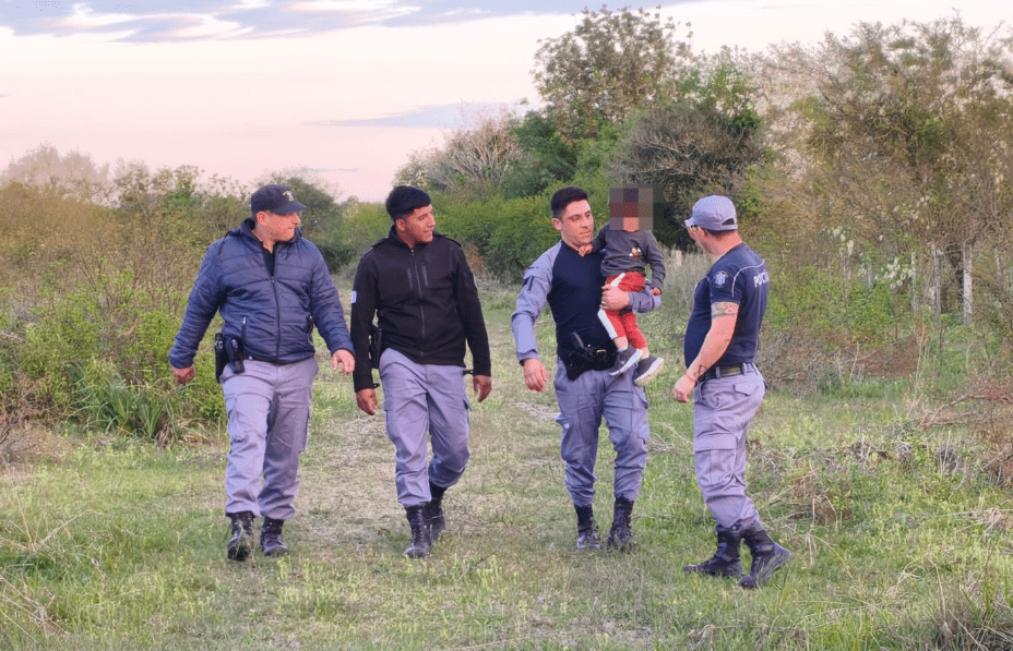 Encontraron sano y salvo a un niño de dos años que había desaparecido en Basail